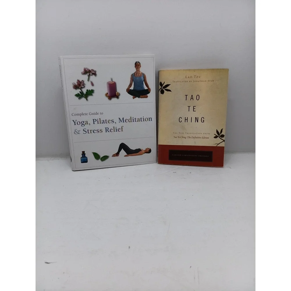 Pilates, Yoga, Meditation, And Stress Book 2 Book Lot With Tao Te Ching Book...